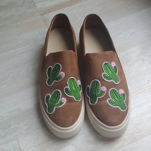 Leather Platform Slip On